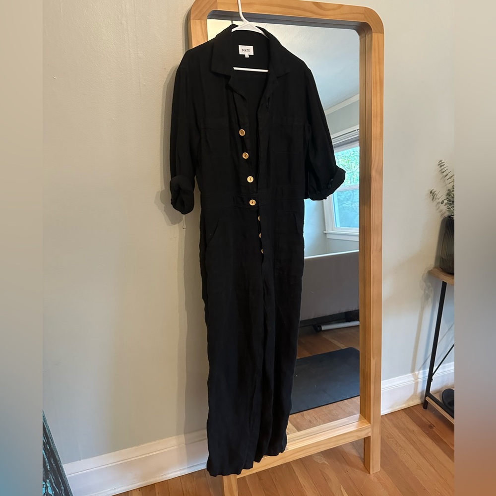 MATE the Label Ebony Button-Front Jumpsuit